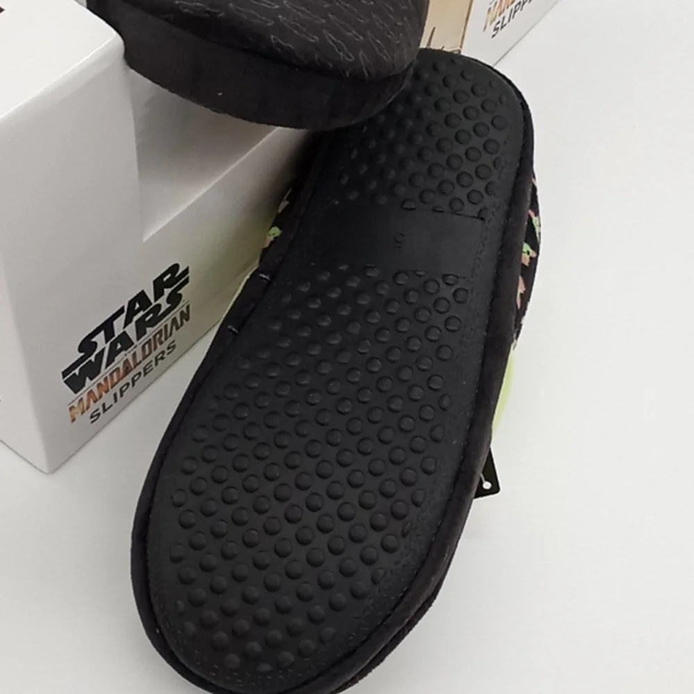 Star Wars The Mandalorian Grogu Kids Slippers Black Baby Yoda‎ 5